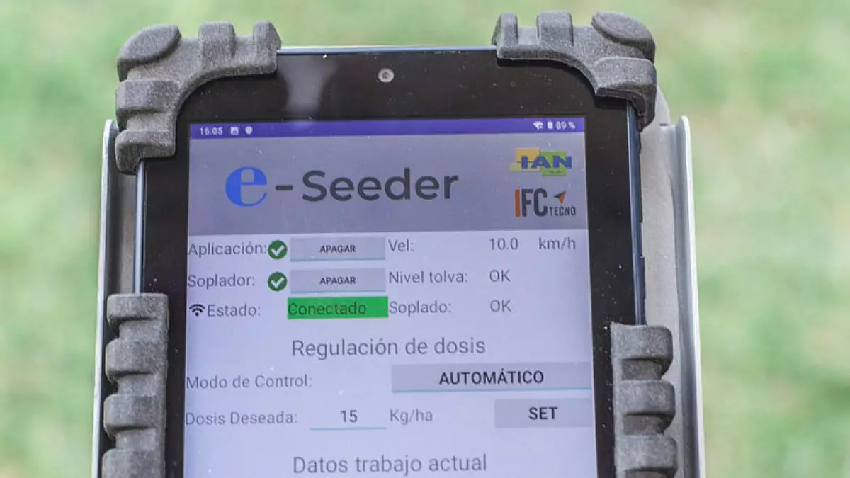 Sembradora por transporte neumático de pasturas